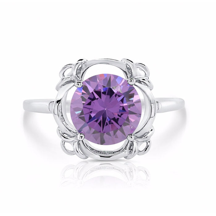 Sterling Silver Birthstone ring with CZ NYR9437