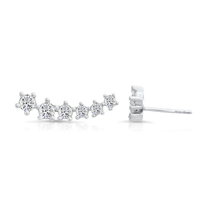 Sterling Silver & Cubic Zirconia Shooting Star Stud Earring NYFLE2283