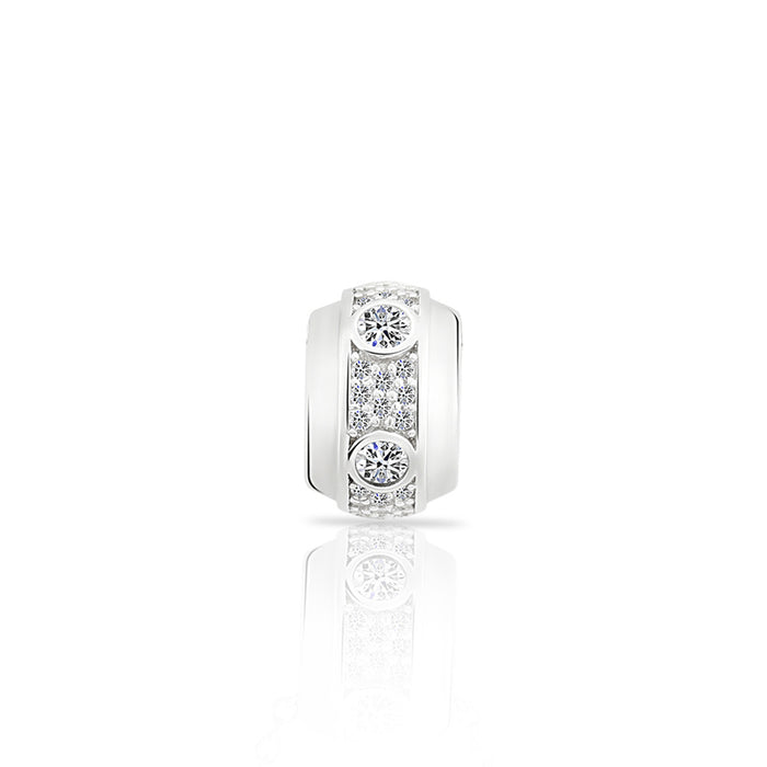 Sterling Silver Small Charm CZ Pendant