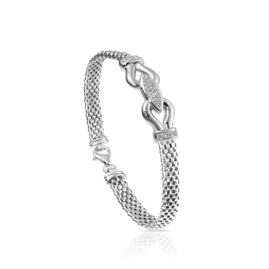 Sterling Silver Italian Reversal Adjustable Bracelet