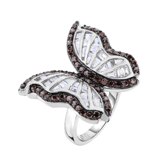 Sterling Silver Butterfly Cocktail Ring