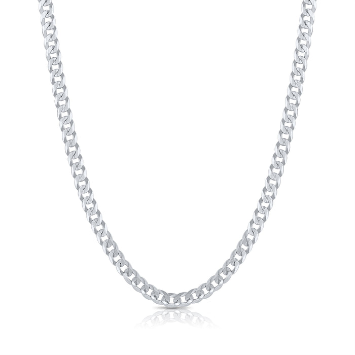 Sterling Silver Italian Curb Chain, Lobster Lock