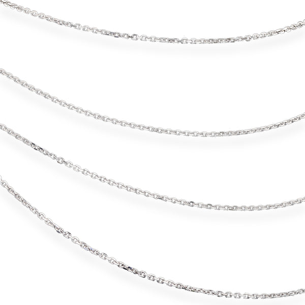 925 Sterling Silver Diamond-Cut Cable Chain