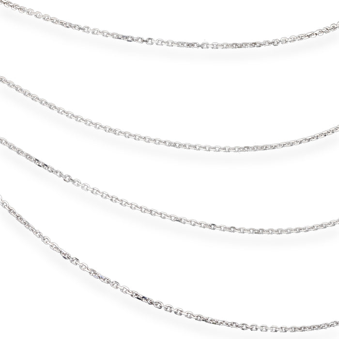 925 Sterling Silver Diamond-Cut Cable Chain