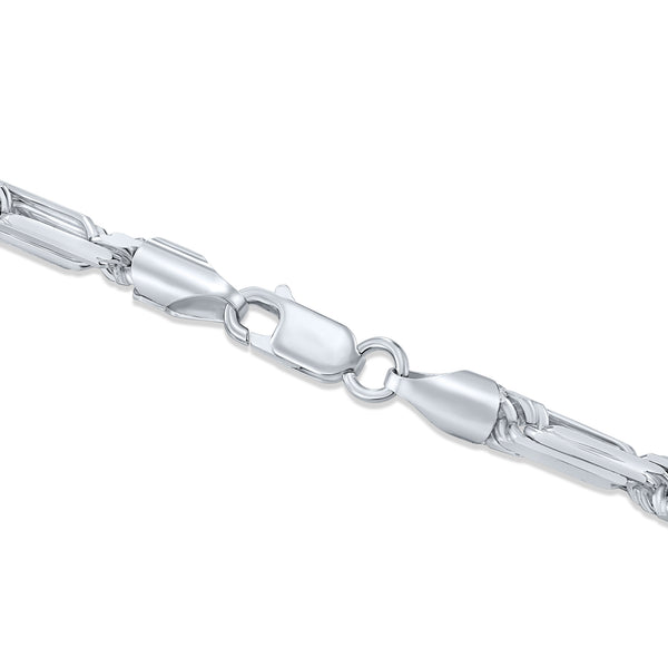 925 Sterling Silver Figarope Chain and Bracelet