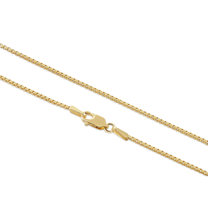 10K Yellow Gold Box Chain, 1mm