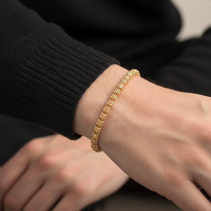 14K Gold Plated Italian Ice Chain Bracelet