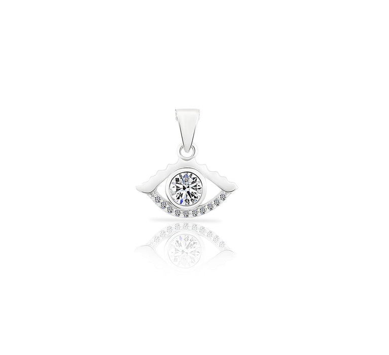 925 Sterling Silver Evil Eye CZ Pendant