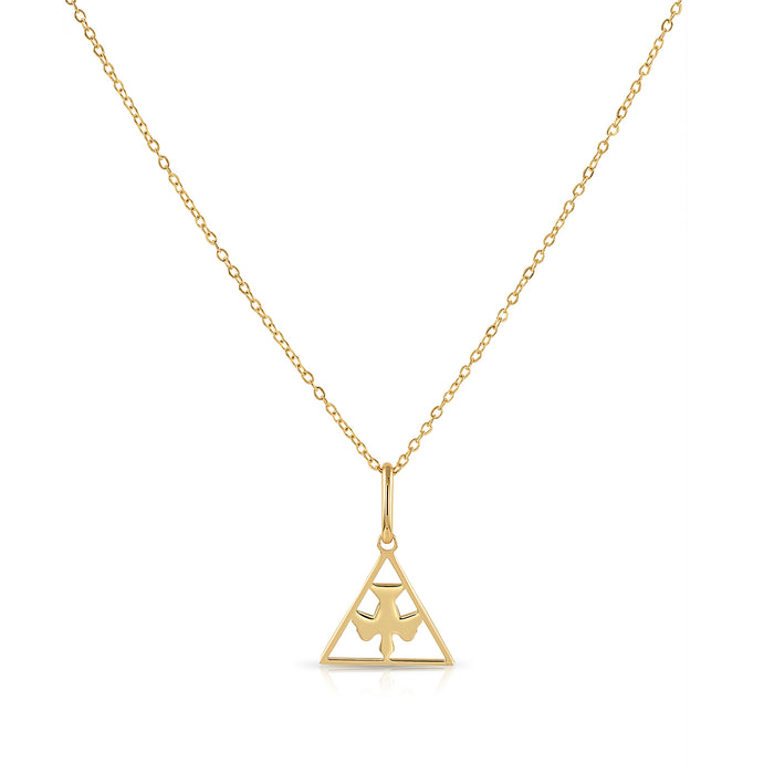14K Yellow Gold Holy Spirit Dove Pendant Necklace