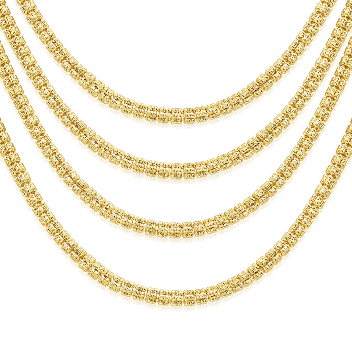 14K Gold Plated Italian Ice Chain
