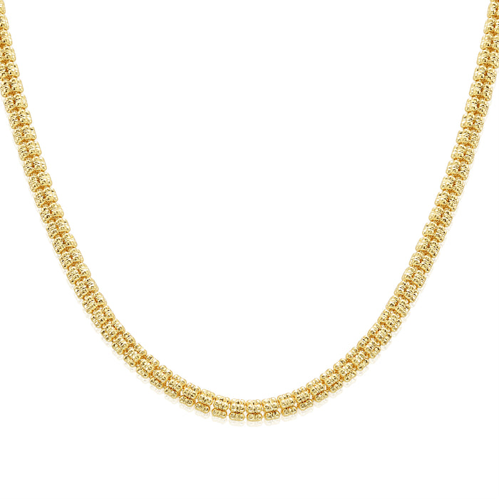 14K Gold Plated Italian Ice Chain