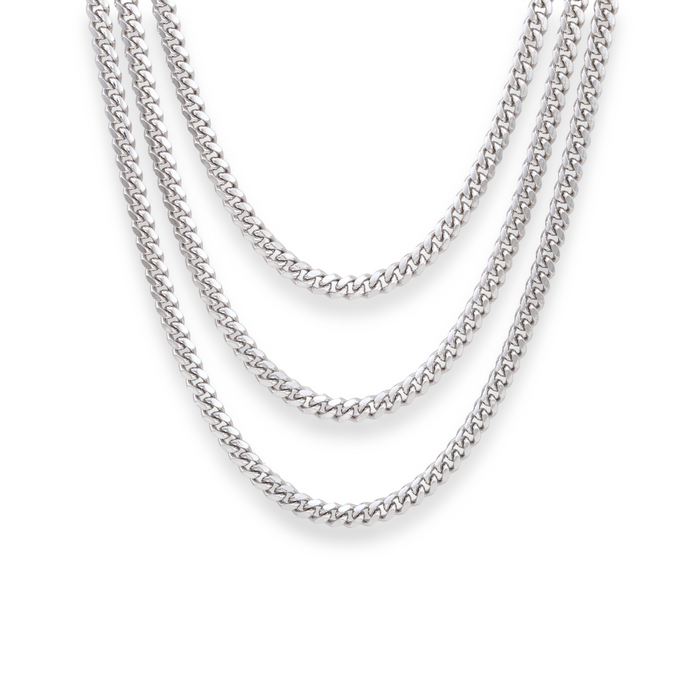 Solid .925 Silver Cuban Link Chain with Lobster Lock - 5mm