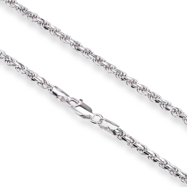 925 Sterling Silver Rope Chain and Bracelet