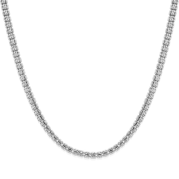 Sterling Silver Diamond-Cut Ice Chain