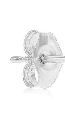 Sterling Silver Cubic Zirconia Moon and Stars Stud Earrings