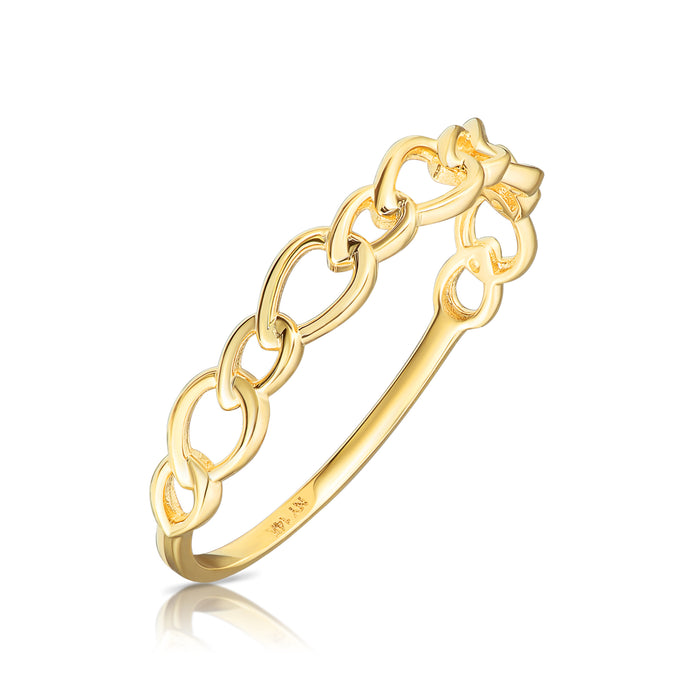 14k Yellow Gold Cuban Link Ring