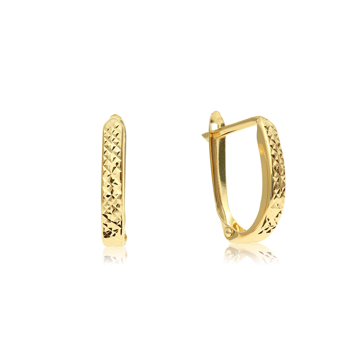 Diamond cut deals huggie earrings