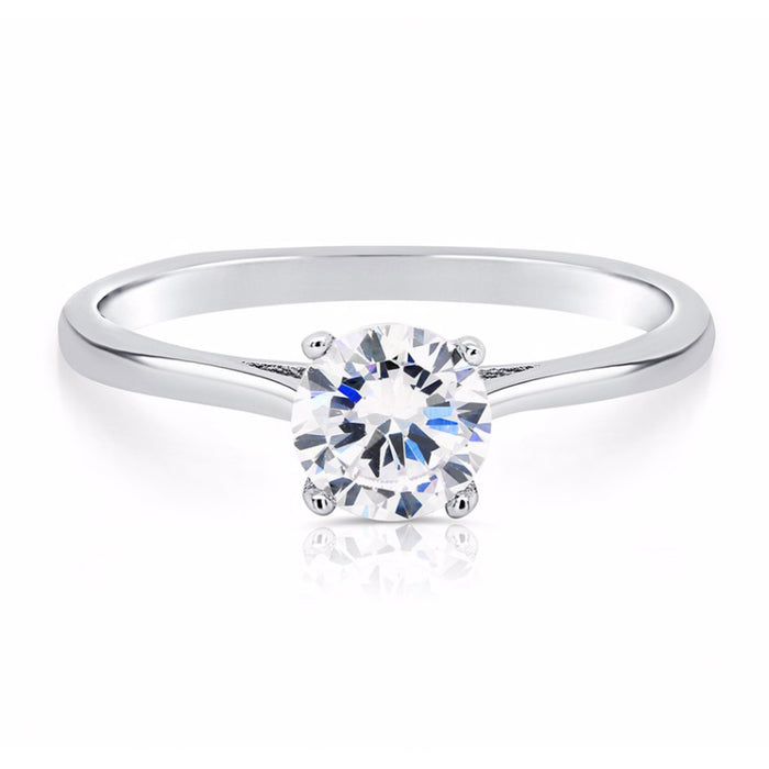 Sterling Silver Ring CZ Engagment Ring NYR9430