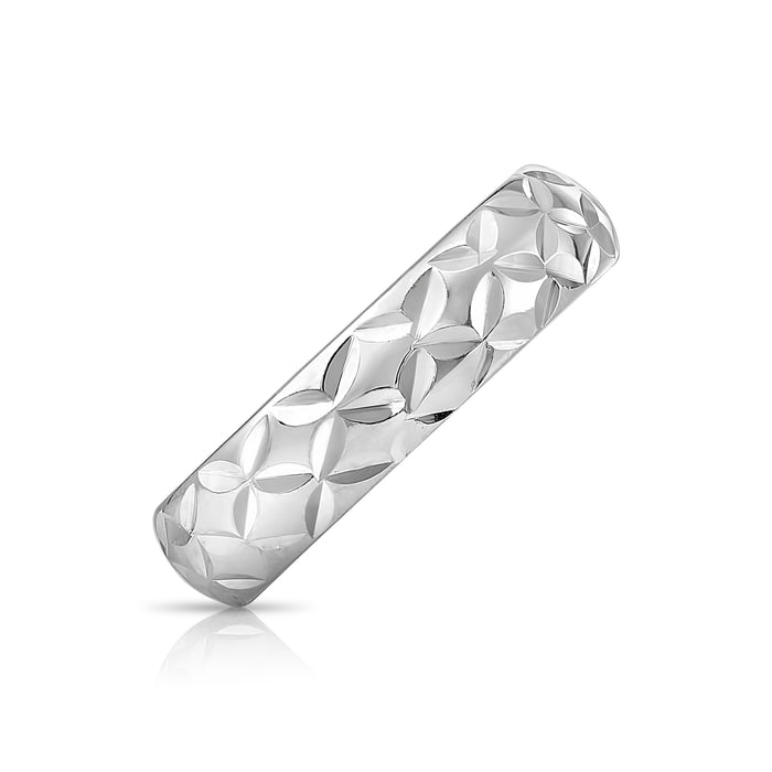 925 Sterling Silver Hand Engraved Band Ring