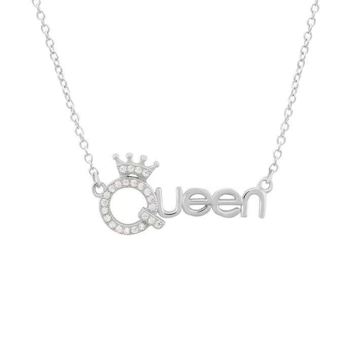 Sterling Silver "Queen" Necklace (Adjustable)