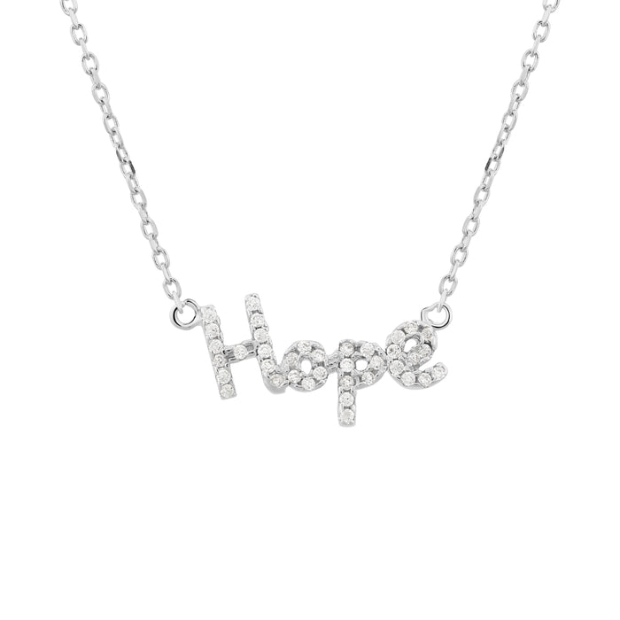 Sterling Silver "Hope" Necklace (Adjustable)
