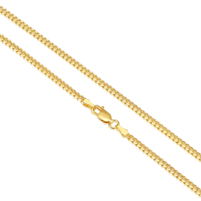 14k Solid Gold Cuban link Chain - 2.6mm