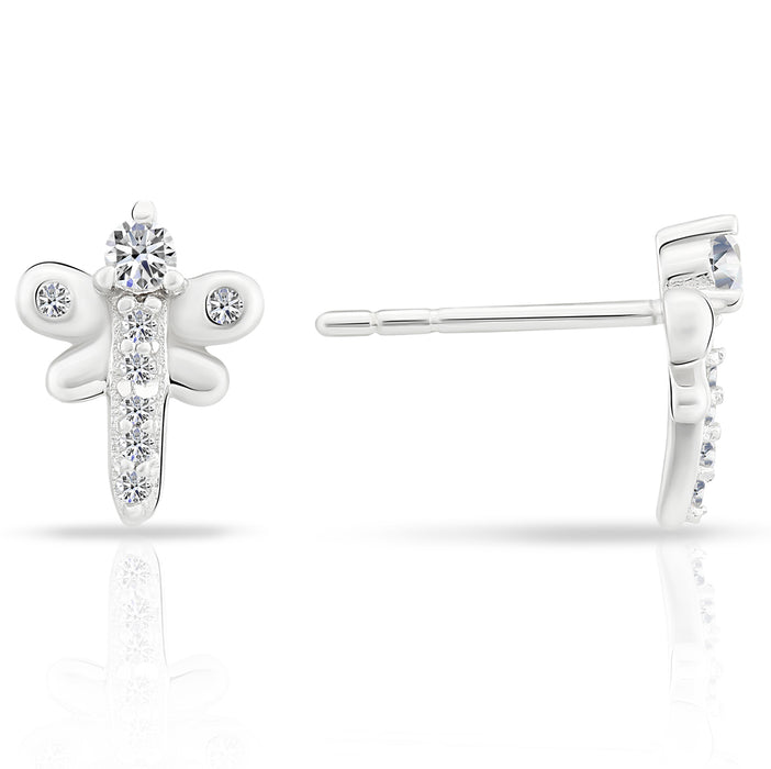 Sterling Silver & Cubic Zirconia Firefly Stud Earring NYFLE0578