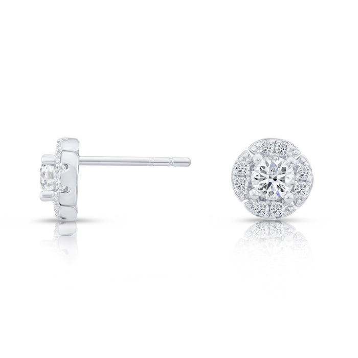 Sterling Silver & Cubic Zirconia Round Stud Earring NYFLE0887