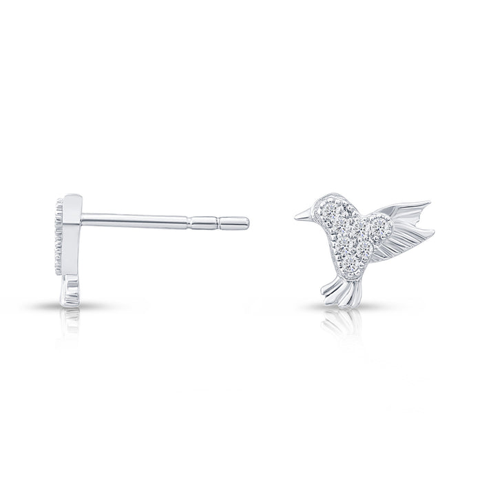 Sterling Silver & Cubic Zirconia Bird Stud Earring NYFLE0898