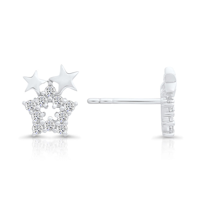 Sterling Silver Small Star Stud Earring
