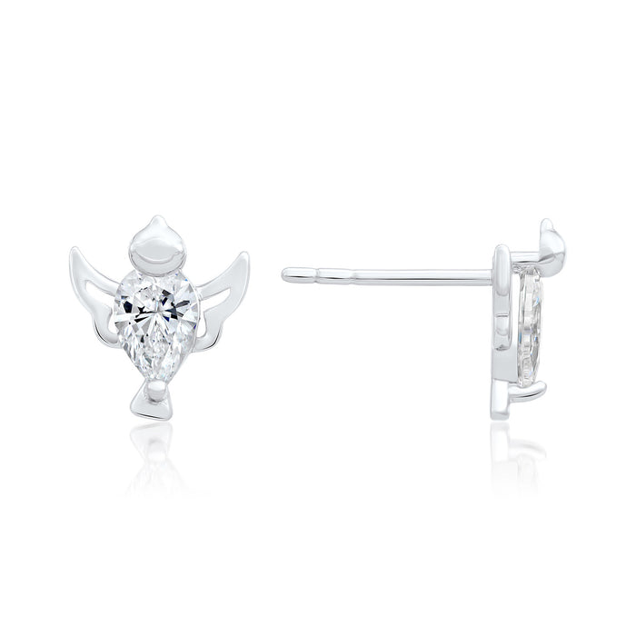 Sterling Silver & Cubic Zirconia Angle Stud Earring NYFLE3489