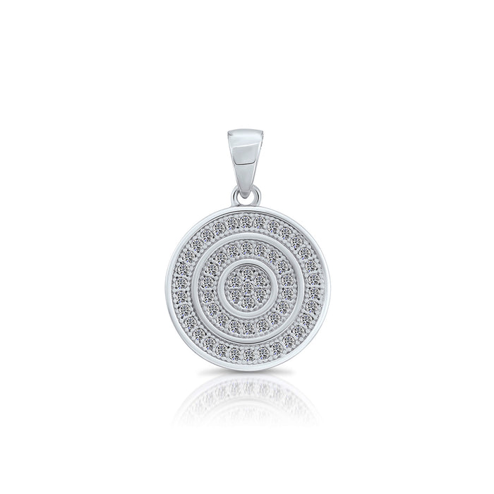 Sterling Silver Round CZ Pendant