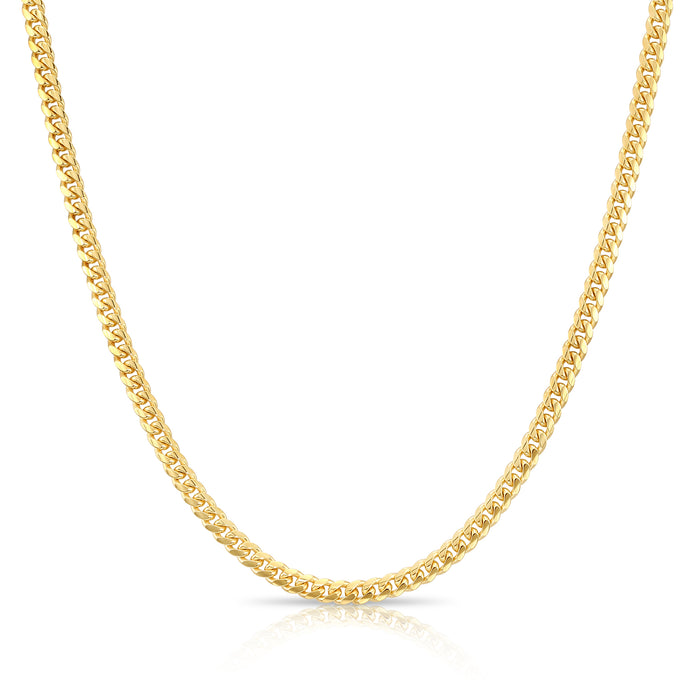 14k Solid Gold Cuban link Chain and Bracelet - 4mm