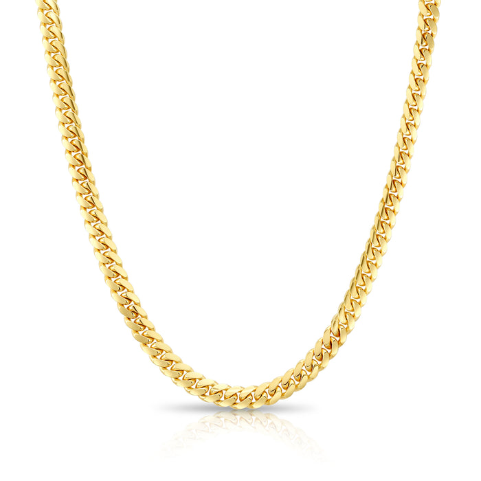 14k Solid Gold Cuban link Chain and Bracelet - 6mm