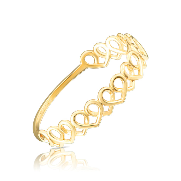 14k Yellow Gold Dainty Design Ring