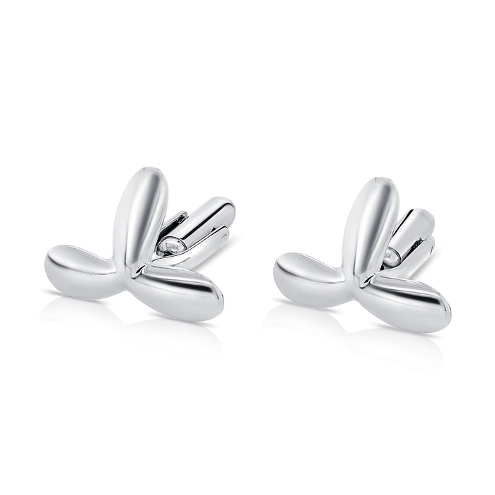 Sterling Silver Leaf Style Cuff links