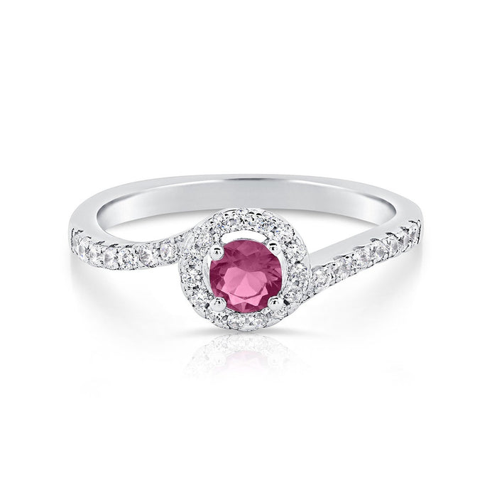 Sterling Silver Birthstone Ring with CZ NYR14150