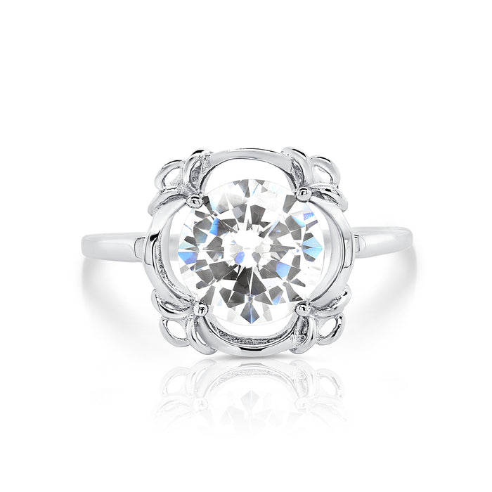 Sterling Silver Birthstone ring with CZ NYR9437