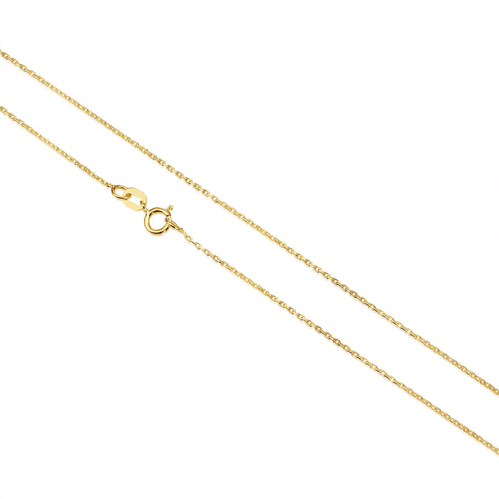14K Solid Gold Cable Chain Chain - 0.9mm