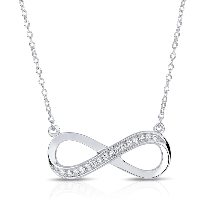 Sterling Silver Infinity Necklace (Adjustable)